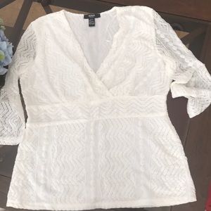 ALFANI WHITE LACE TOP NEW MISSING TAG